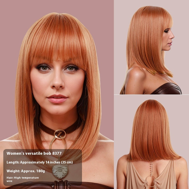 Women's Simple All-match Bobhaircut Bangs Wig