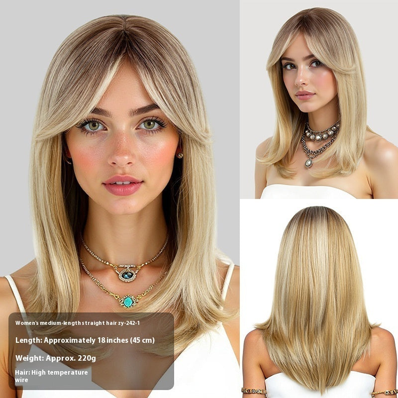 Women's Simple All-match Bobhaircut Bangs Wig