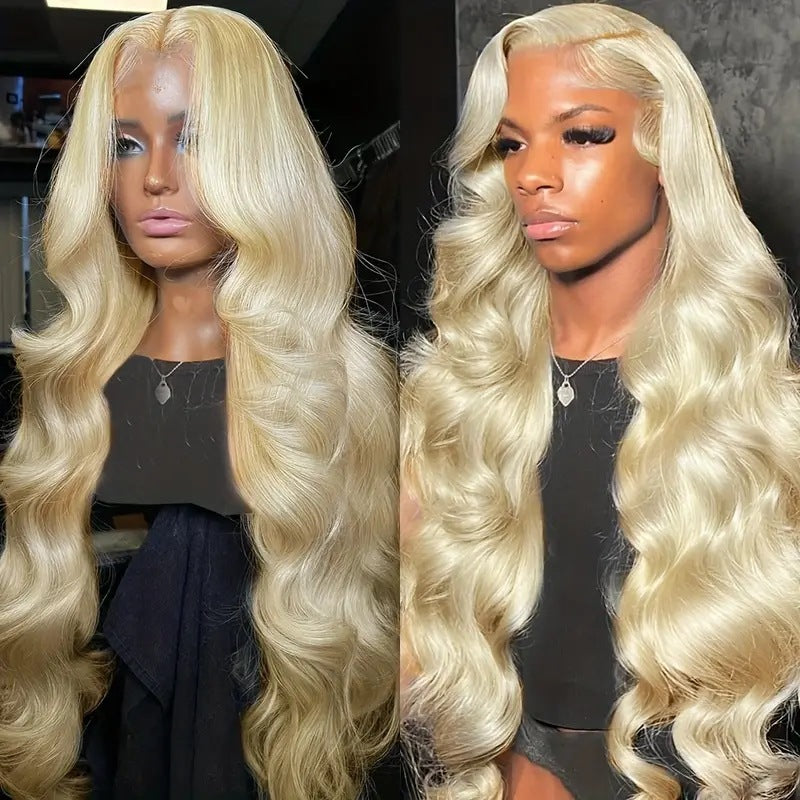 Light Gold Big Wave Lace Wig Head Cover