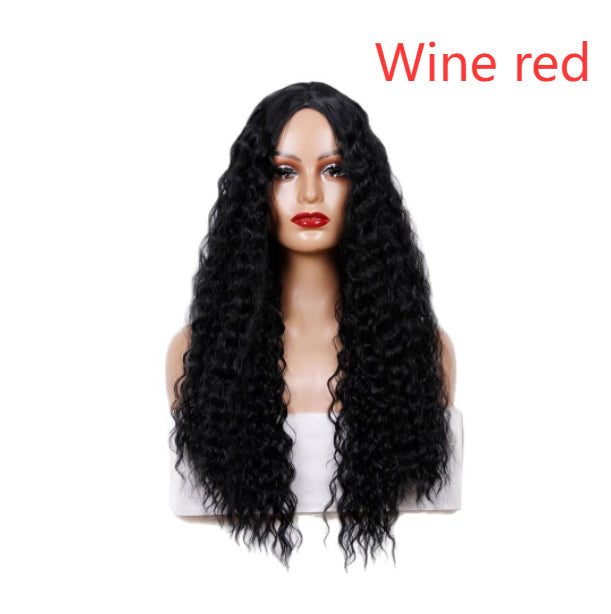 Medium Long Curly Hair Wave Synthetic Wigs