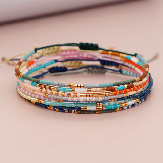 Bohemian Style Colorful Bead Bracelet For Girls